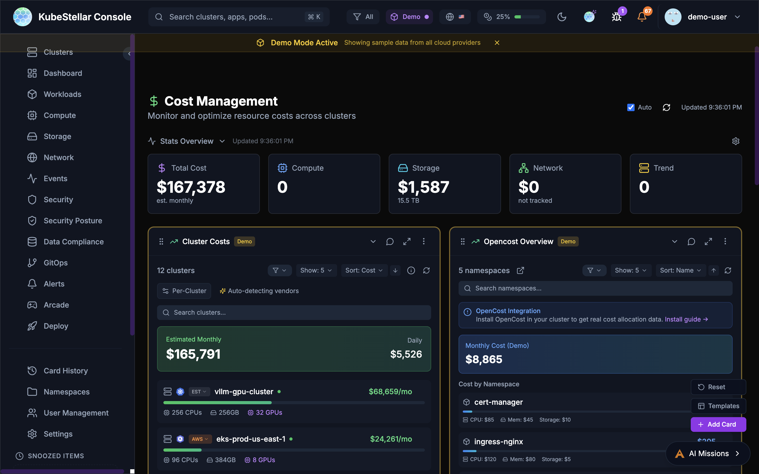 Cost Dashboard